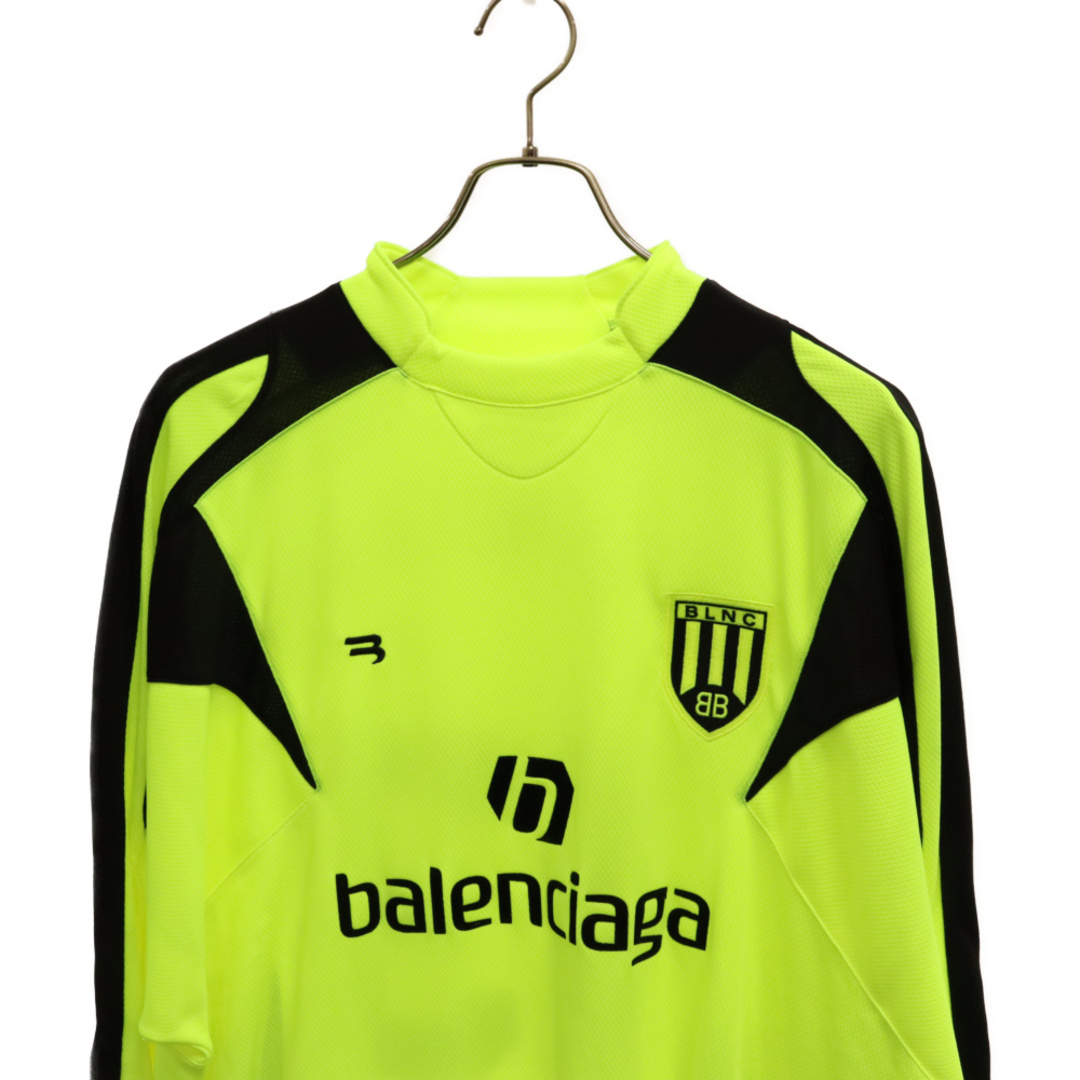 Balenciaga(バレンシアガ)のBALENCIAGA バレンシアガ Soccer Long-Sleeve T-Shirt 641663 TJV05 ロゴ刺繍 サッカー長袖Tシャツ カットソー イエロー メンズのトップス(Tシャツ/カットソー(七分/長袖))の商品写真