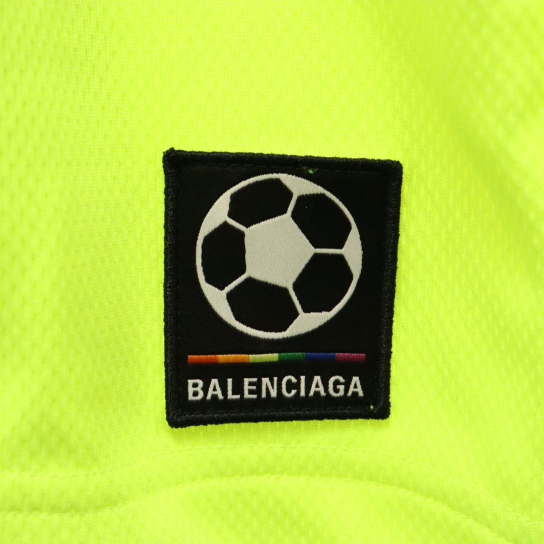 Balenciaga(バレンシアガ)のBALENCIAGA バレンシアガ Soccer Long-Sleeve T-Shirt 641663 TJV05 ロゴ刺繍 サッカー長袖Tシャツ カットソー イエロー メンズのトップス(Tシャツ/カットソー(七分/長袖))の商品写真