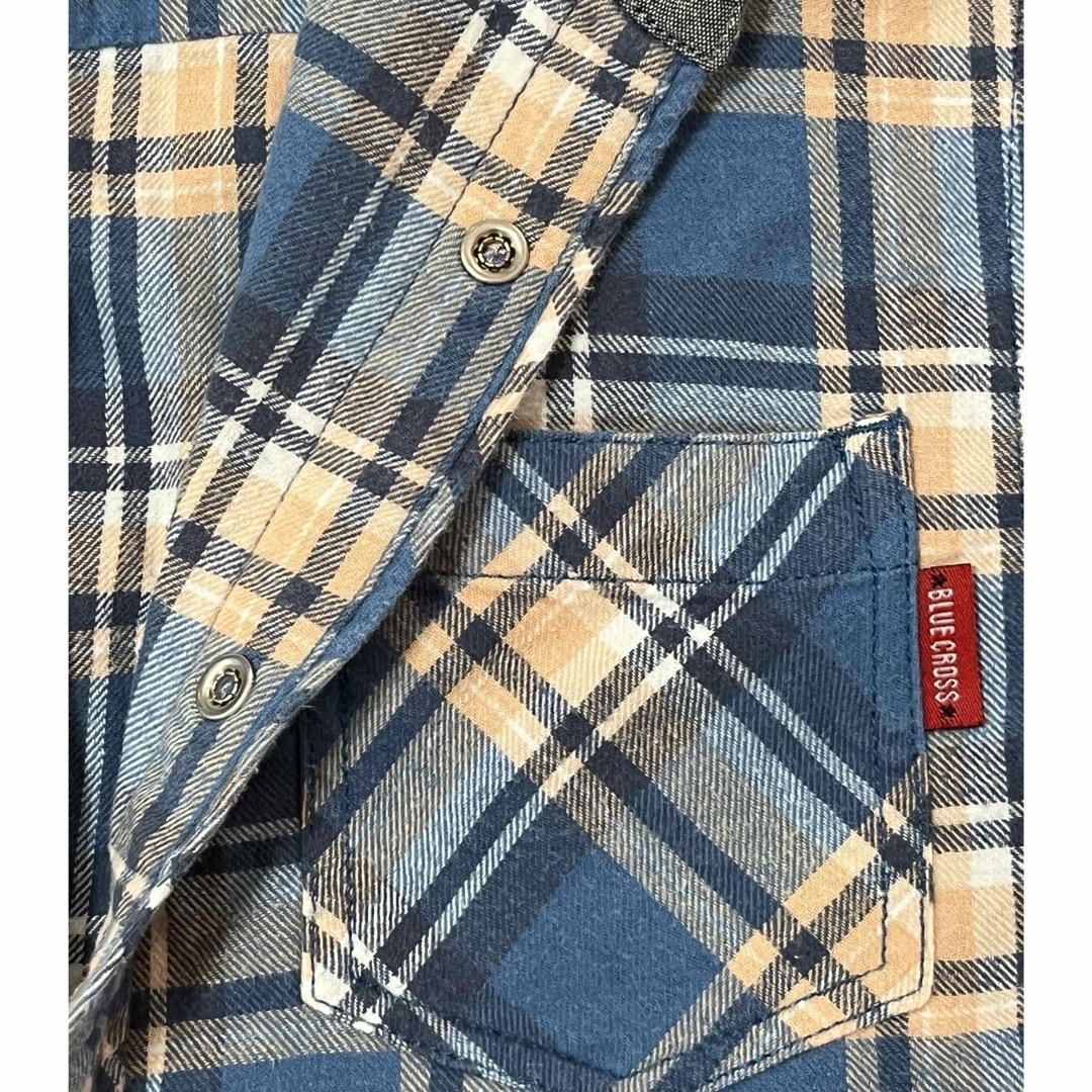 bluecross(ブルークロス)のBLUE CROSS ネルシャツ　S キッズ/ベビー/マタニティのキッズ服男の子用(90cm~)(ブラウス)の商品写真