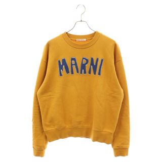 MARNI マルニ 22AW ロゴプリント クルーネックスウェットトレーナー FUMU0074P5 USCU55 オレンジ