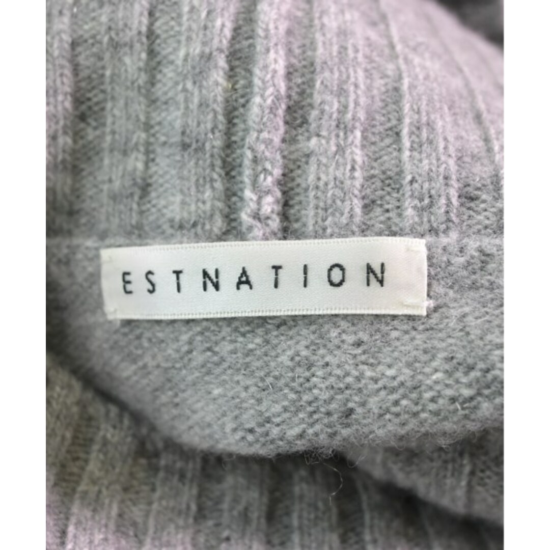 ESTNATION(エストネーション)のESTNATION エストネーション ワンピース F グレー 【古着】【中古】 レディースのワンピース(ひざ丈ワンピース)の商品写真