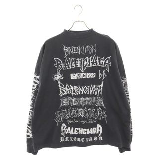 BALENCIAGA バレンシアガ 24SS DIY METAL L/S T-SHIRT メタルロゴ プリント 長袖Tシャツ ブラック 699191 TPVO3