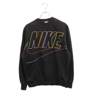 ナイキ(NIKE)のNIKE ナイキ コットン ロゴ刺繍 長袖 スウェット トレーナー カットソー ブラック DX0548-010(スウェット)