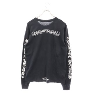 CHROME HEARTS クロムハーツ CH Scroll Logo Long Sleeve L/S Shirt スクロールロゴ ポケット 袖ロゴプリント ロングスリーブ 長袖 Tシャツ ブラック