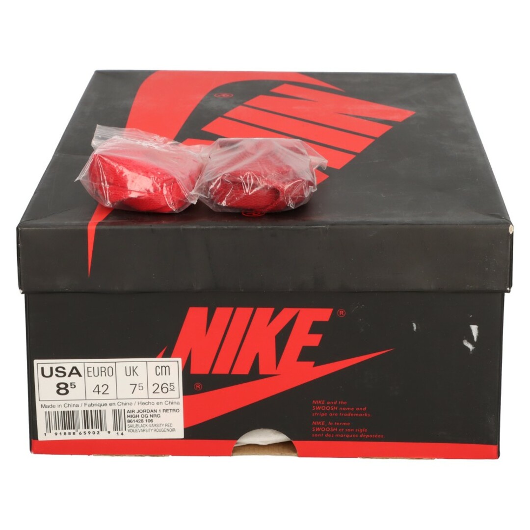 NIKE(ナイキ)のNIKE ナイキ AIR JORDAN 1 RETRO HIGH OG NRG NOT FOR RESALE エアジョーダン1 レトロ ノットフォーリセール ハイカットスニーカー 861428-106 US8.5/26.5cm メンズの靴/シューズ(スニーカー)の商品写真