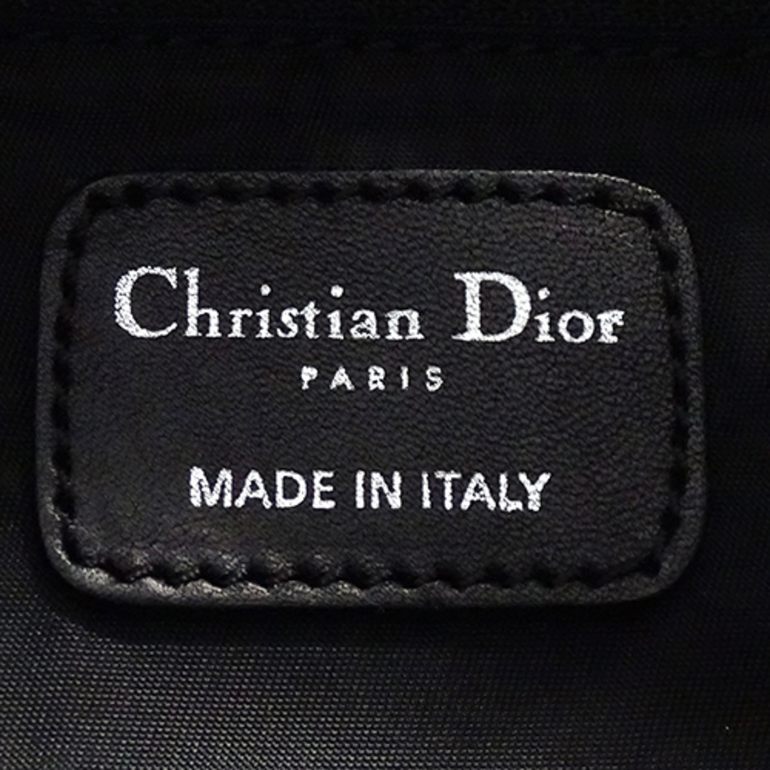 Christian Dior(クリスチャンディオール)のディオール Dior バッグ レディース ブランド ハンドバッグ ナイロン レザー カナージュ ブラック シルバー金具 手提げ 【中古】 レディースのバッグ(ハンドバッグ)の商品写真