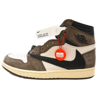 ナイキ(NIKE)のNIKE ナイキ ×TRAVIS SCOTT AIR JORDAN 1 HIGH OG TS SP CD4487-100 トラヴィススコット エアジョーダン1 ハイカットスニーカー ブラウン US8.5/26.5cm(スニーカー)