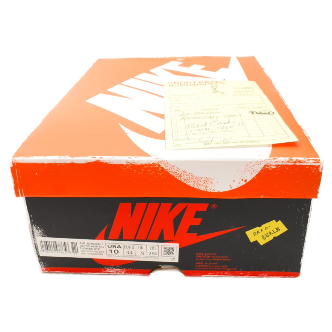 NIKE(ナイキ)のNIKE ナイキ AIR JORDAN 1 LOST&FOUND エアジョーダン1 ロスト&ファウンド ハイカットスニーカー ホワイト/レッド US810/28cm DZ5485-612 メンズの靴/シューズ(スニーカー)の商品写真