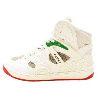 グッチ(Gucci)のGUCCI グッチ BASKET SNEAKER バスケット ハイカットスニーカー ホワイト 9 1/2 673077(スニーカー)