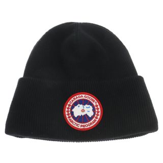 CANADA GOOSE カナダグース フロントロゴビーニー ニット キャップ 帽子 ブラック 6936M