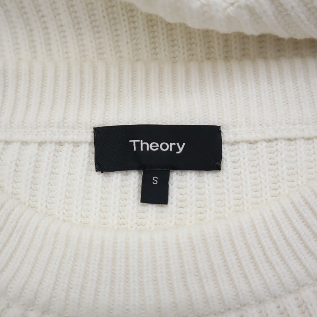 theory(セオリー)のセオリー theory カシミヤ混 ワイドネック プルオーバー ニット 白 S レディースのトップス(ニット/セーター)の商品写真