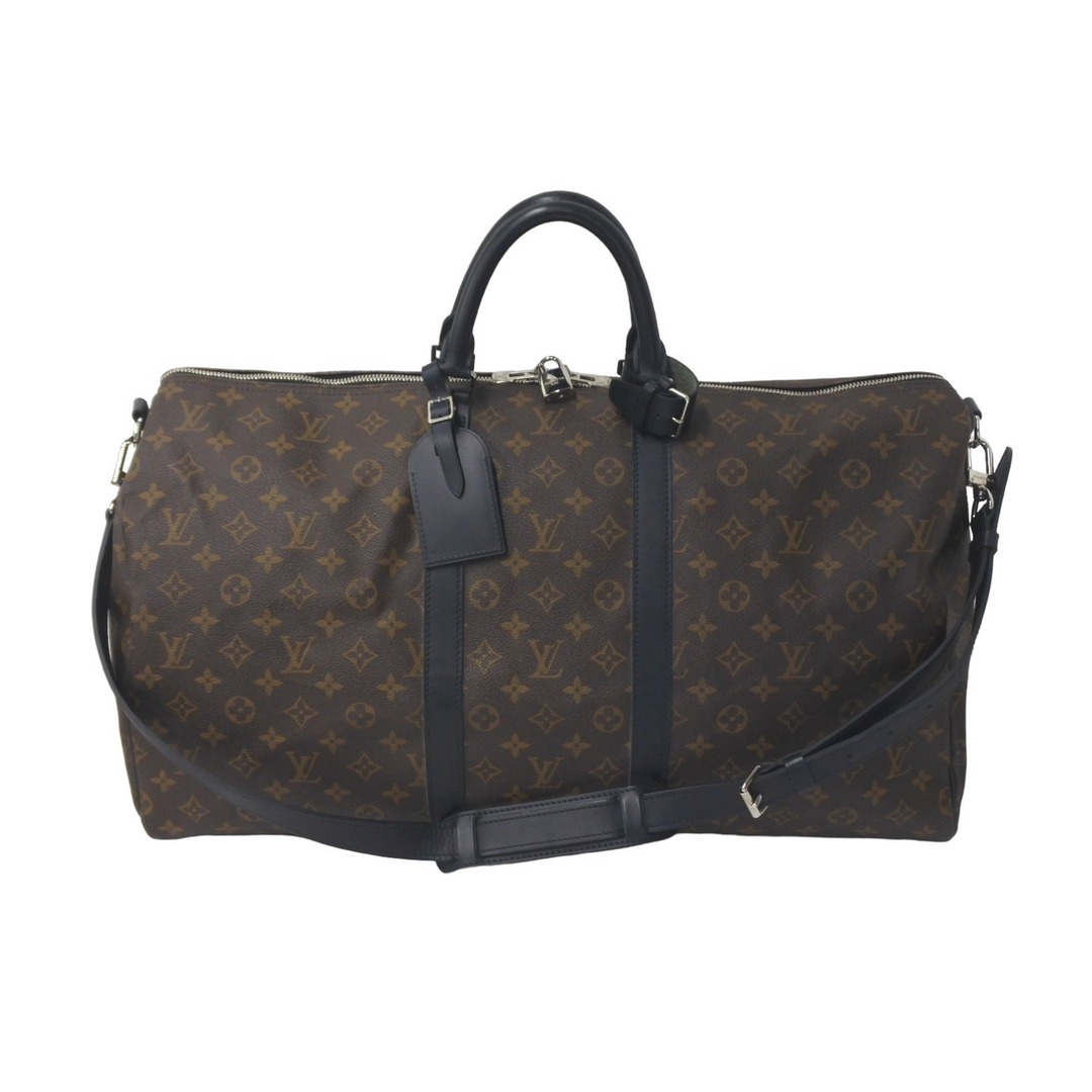 LOUIS VUITTON(ルイヴィトン)のLOUIS VUITTON ルイヴィトン キーポルバンドリエール55 ボストンバッグ M56714 モノグラムマカサー ブラック 美品 中古 61571 レディースのバッグ(ボストンバッグ)の商品写真