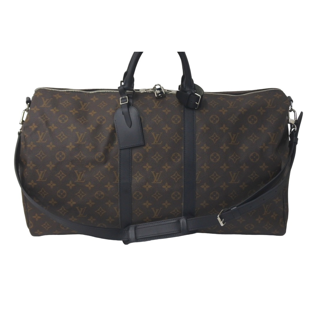 LOUIS VUITTON(ルイヴィトン)のLOUIS VUITTON ルイヴィトン キーポルバンドリエール55 ボストンバッグ M56714 モノグラムマカサー ブラック 美品 中古 61571 レディースのバッグ(ボストンバッグ)の商品写真