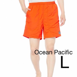 オーシャンパシフィック(OCEAN PACIFIC)のオーシャンパシフィック　メンズ　  Lサイズ　ハーフパンツ オレンジ(水着)