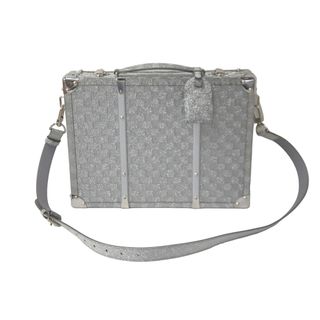 ルイヴィトン(LOUIS VUITTON)の極美品 LOUIS VUITTON ルイヴィトン トランク ハードトランク ダミエ グリッター 22SS シルバー M20478 中古 61451(旅行用品)