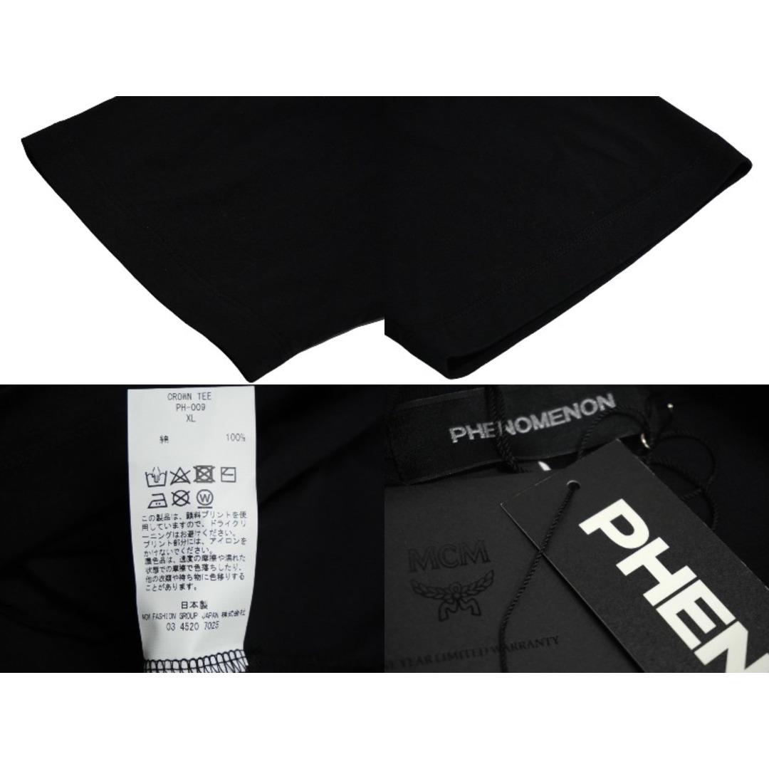 MCM(エムシーエム)の新品未使用 MCM エム シー エム PHENOMENON クラウン 半袖Ｔシャツ MHTCSJP07BK0XL コットン ブラック サイズXL 61502 メンズのトップス(Tシャツ/カットソー(半袖/袖なし))の商品写真