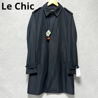 タグ付未使用　Le Chic ルシック　メンズ　コート　ブラック　Lサイズ(ステンカラーコート)