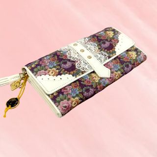 シンクビー(Think Bee!)の☆美品☆Think Bee! シンクビー長財布　花柄　フリル　レア(財布)