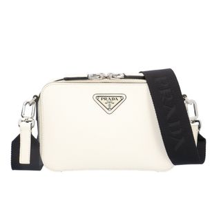 プラダ(PRADA)のプラダ ショルダーバッグ レザー 2VH070 ホワイト レディース PRADA  中古(ショルダーバッグ)