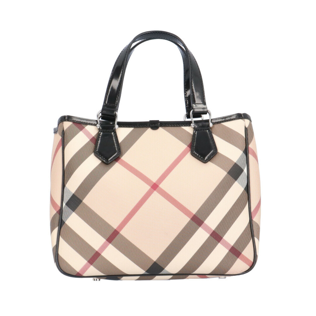 BURBERRY(バーバリー)のバーバリー ハンドバッグ PVC ベージュ レディース BURBERRY  中古 レディースのバッグ(ハンドバッグ)の商品写真