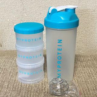 マイプロテイン(MYPROTEIN)のマイプロテイン　青ストレージボックス＆青シェイカー 600ml(トレーニング用品)