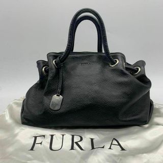 Furla - フルラ 巾着 ハンドバッグ トートバッグ 黒 ブラック 肩掛け