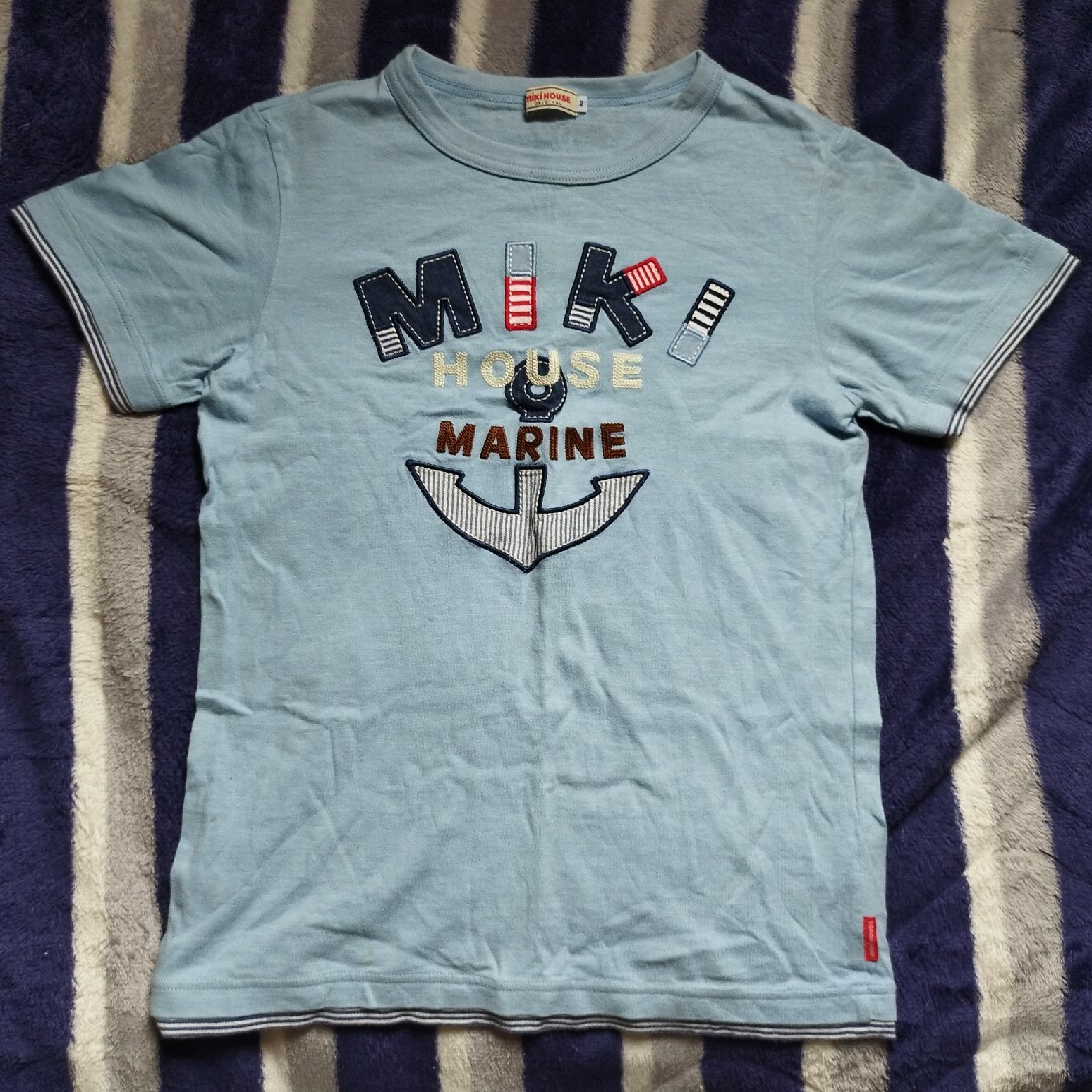 mikihouse(ミキハウス)のMIKIHOUSEORIGINALマリンＴシャツサイズ2 キッズ/ベビー/マタニティのキッズ服男の子用(90cm~)(Tシャツ/カットソー)の商品写真