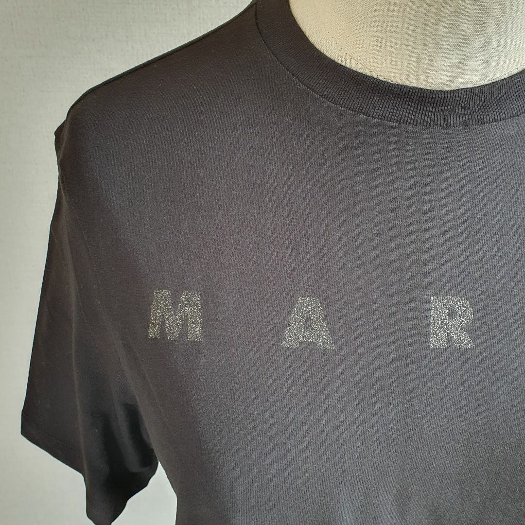 Marni(マルニ)の【新品・未使用】MARNI KIDS グリッターロゴ コットンTシャツ黒14Y　 キッズ/ベビー/マタニティのキッズ服女の子用(90cm~)(Tシャツ/カットソー)の商品写真