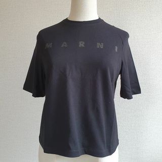 マルニ(Marni)の【新品・未使用】MARNI KIDS グリッターロゴ コットンTシャツ黒14Y　(Tシャツ/カットソー)