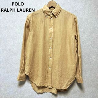 ポロラルフローレン(POLO RALPH LAUREN)のPOLO RALPH LAUREN 麻100% 長袖シャツ　ベージュ XSサイズ(シャツ)