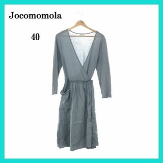 Jocomomola - 美品 Jocomomola ホコモモラ ワンピース 長袖 ロング丈 グレー 40