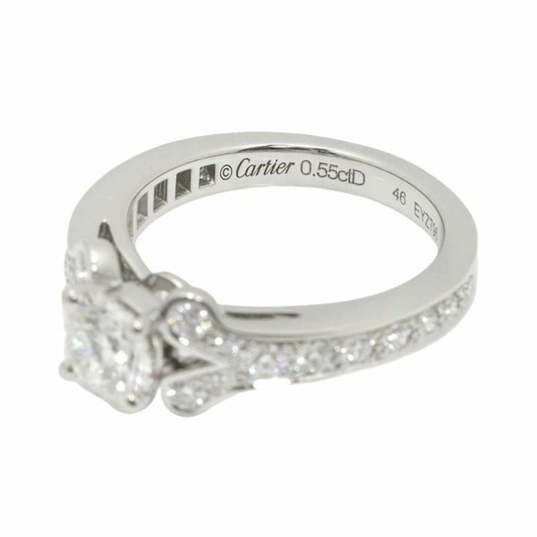Cartier(カルティエ)のカルティエ Cartier バレリーナ ダイヤ 0.55ct H/VVS2/3EX #46 リング Pt プラチナ 指輪【証明書・鑑定書付き】VLP 90217467 レディースのアクセサリー(リング(指輪))の商品写真