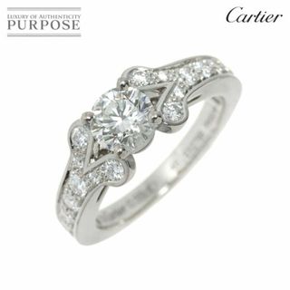 カルティエ(Cartier)のカルティエ Cartier バレリーナ ダイヤ 0.55ct H/VVS2/3EX #46 リング Pt プラチナ 指輪【証明書・鑑定書付き】VLP 90217467(リング(指輪))