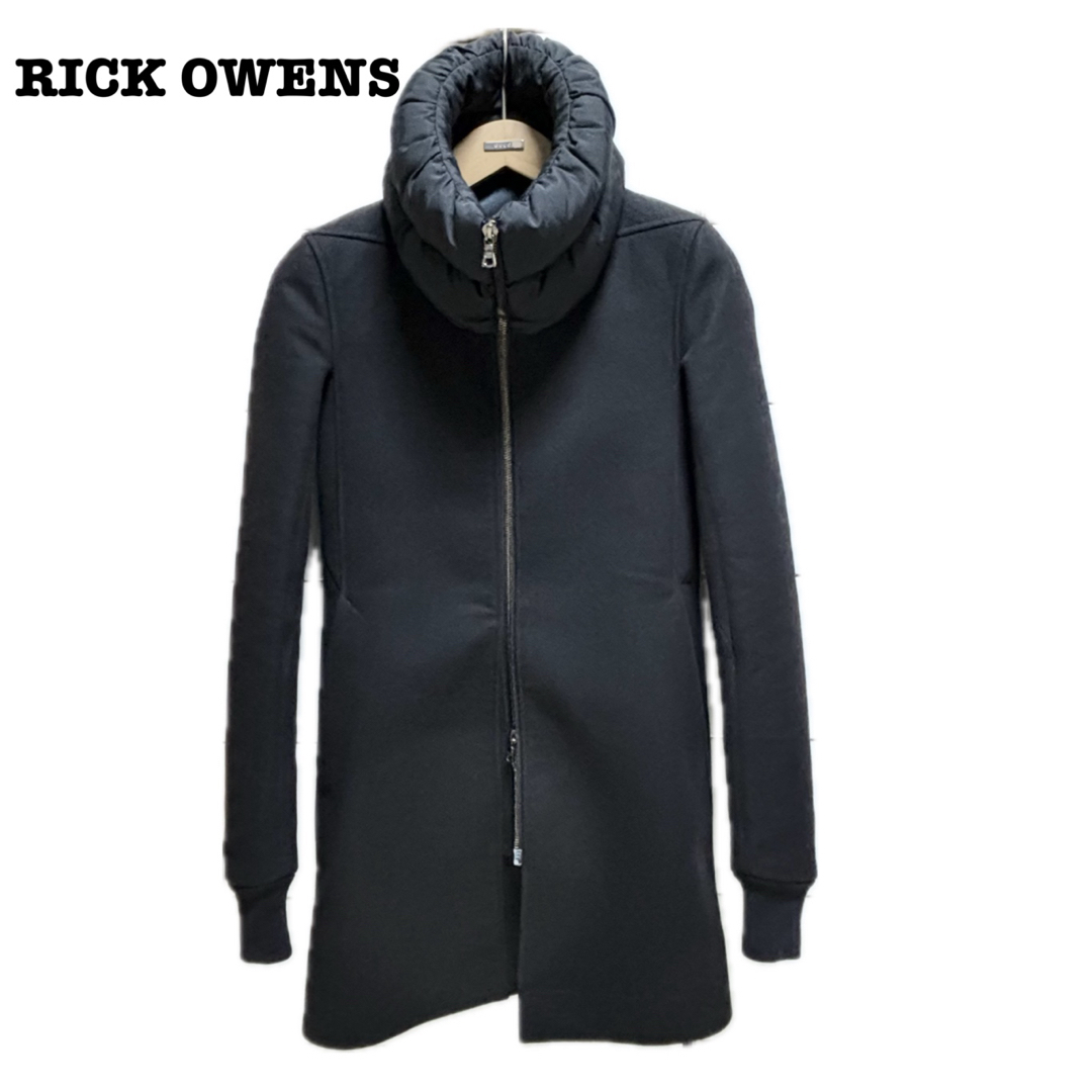 Rick Owens(リックオウエンス)のRICK OWENS リック オウエンス ボリュームネック ボンバー コート メンズのジャケット/アウター(その他)の商品写真