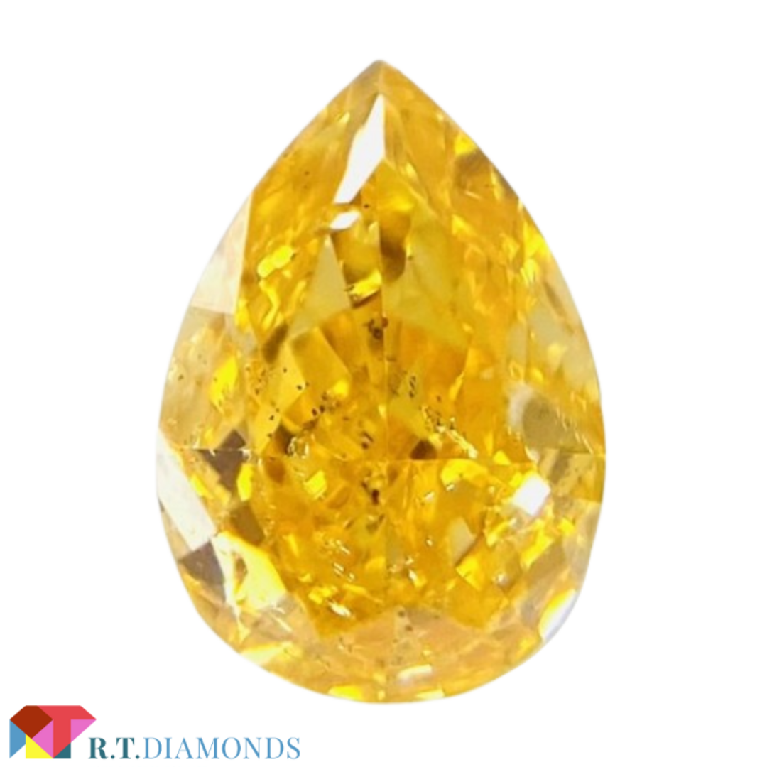 FANCY VIVID YELLOW ORANGE 0.200ct PS レディースのアクセサリー(その他)の商品写真