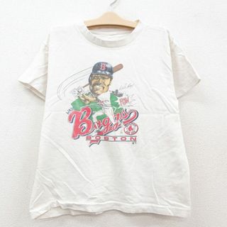 古着 半袖 ビンテージ Tシャツ キッズ ボーイズ 子供服 80年代 80s MLB ボストンレッドソックス ウェイドボッグス 26 クルーネック 白 ホワイト メジャーリーグ ベースボール 野球 【spe】 23jul04(シャツ/カットソー)