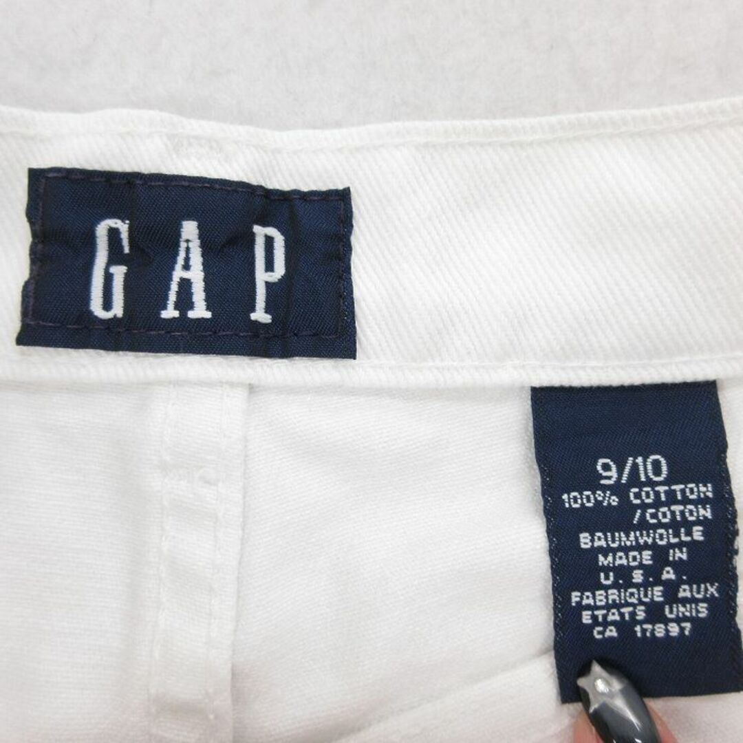 GAP(ギャップ)の古着 ギャップ GAP ハーフ パンツ ショーツ レディース 90年代 90s コットン USA製 白 ホワイト デニム 【spe】 23jul06 中古 ボトムス レディースのパンツ(ショートパンツ)の商品写真