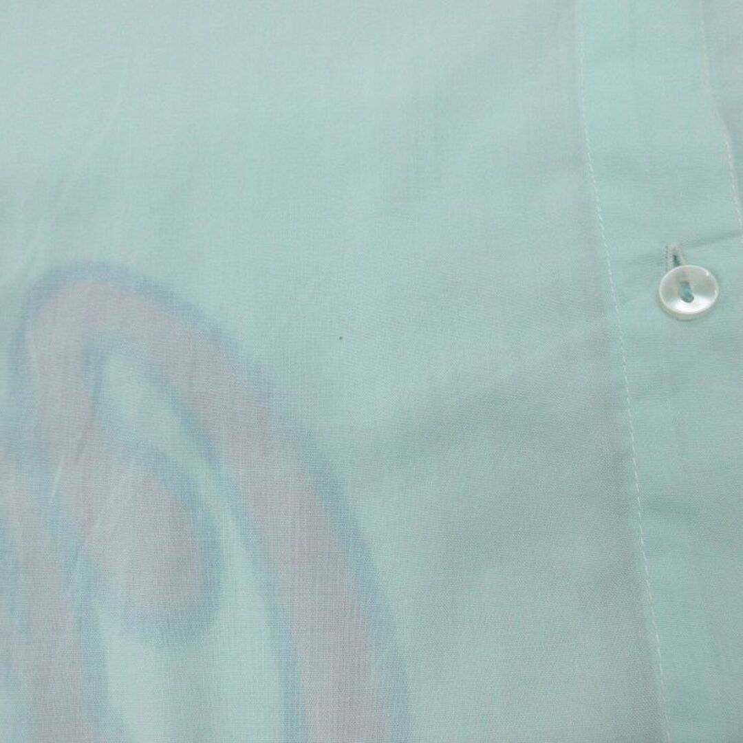 Lee(リー)の古着 半袖 シャツ レディース 90年代 90s ESLEEP ロング丈 薄緑系 グリーン 23jul03 中古 ブラウス トップス レディースのトップス(ポロシャツ)の商品写真