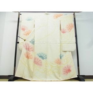 平和屋2■名門　藤娘きぬたや・総絞り　振袖　流水花文　暈し染め　逸品　ox5674(振袖)