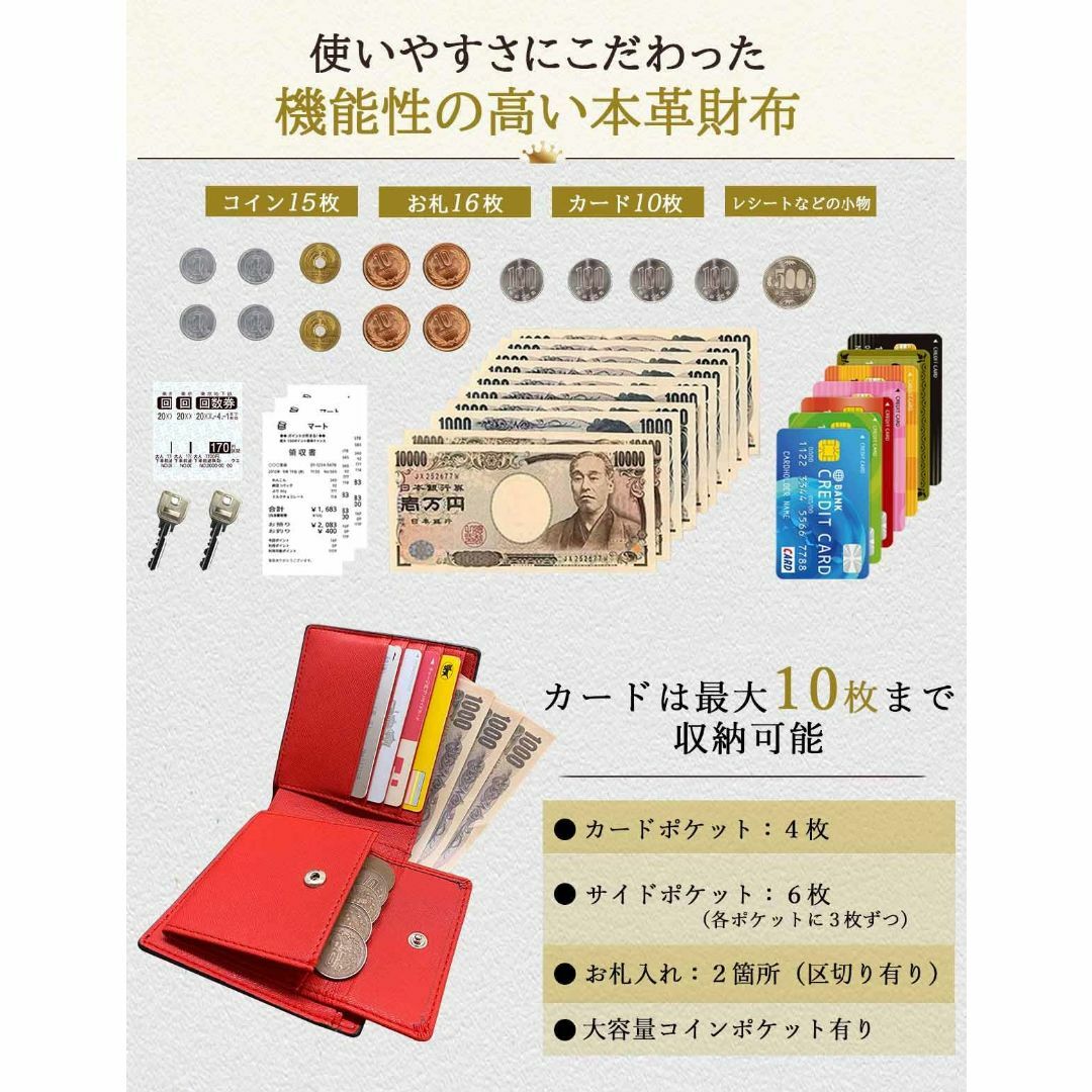【色: ブルー】[HollyRobin] 財布 メンズ 二つ折り 本革 薄い 軽 メンズのバッグ(その他)の商品写真