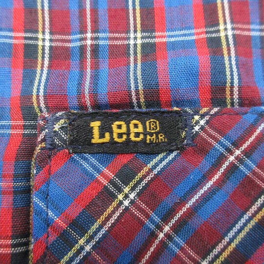 Lee(リー)のL★古着 リー Lee 半袖 ウエスタン シャツ メンズ 80年代 80s USA製 紺 ネイビー チェック 23jul06 中古 トップス メンズのトップス(シャツ)の商品写真