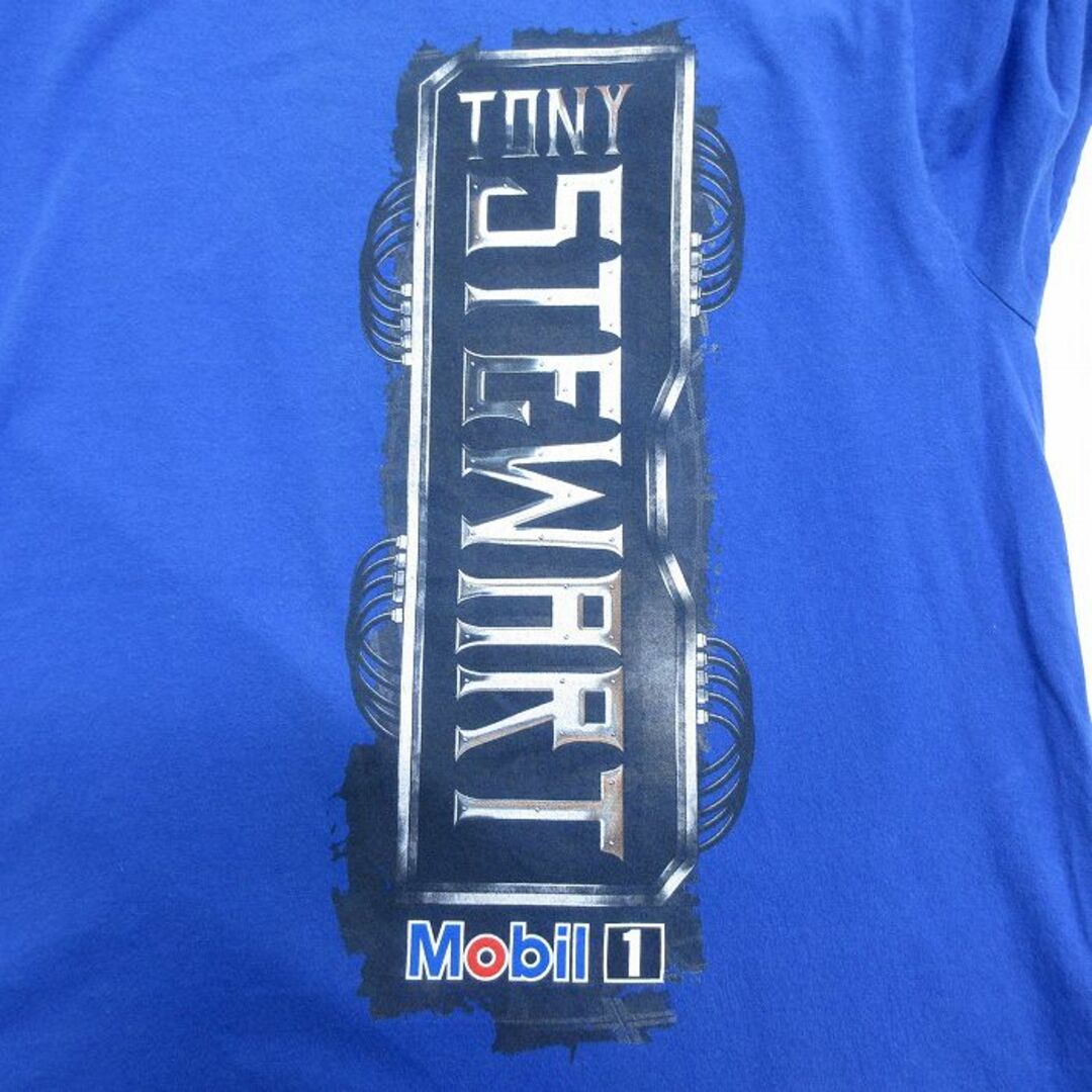 XL★古着 半袖 Tシャツ メンズ NASCAR レーシングカー トニースチュワート 14 コットン クルーネック 青 ブルー 23jul03 中古 メンズのトップス(Tシャツ/カットソー(半袖/袖なし))の商品写真