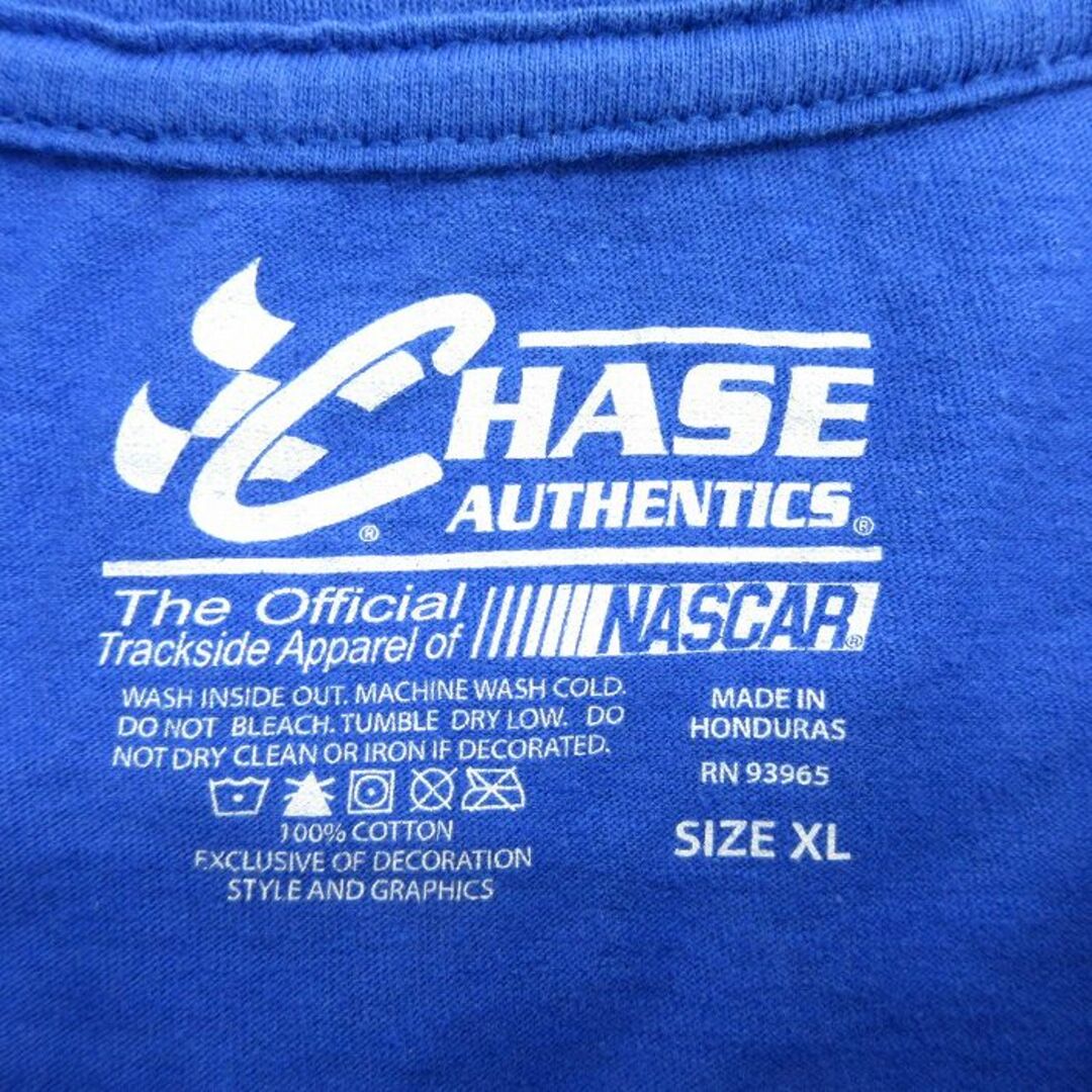 XL★古着 半袖 Tシャツ メンズ NASCAR レーシングカー トニースチュワート 14 コットン クルーネック 青 ブルー 23jul03 中古 メンズのトップス(Tシャツ/カットソー(半袖/袖なし))の商品写真