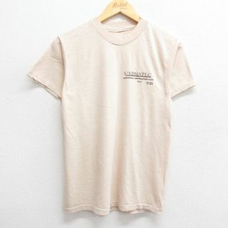 M★古着 半袖 ビンテージ Tシャツ メンズ 90年代 90s VERSATEC クルーネック ベージュ カーキ 23jul04 中古(Tシャツ/カットソー(半袖/袖なし))