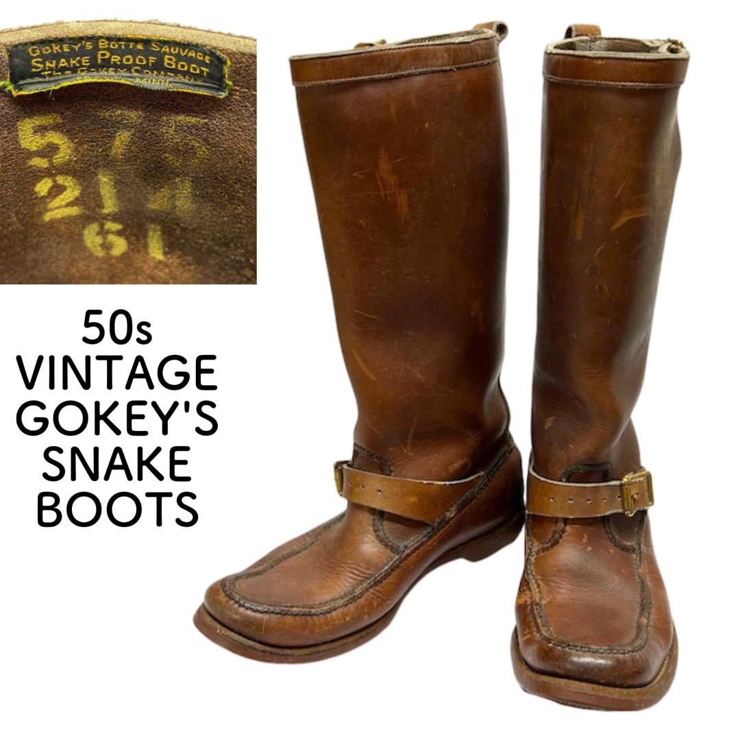 VINTAGE(ヴィンテージ)の極上 50s ビンテージ GOKEY'S  ゴーキーズ スネーク ブーツ メンズの靴/シューズ(ブーツ)の商品写真