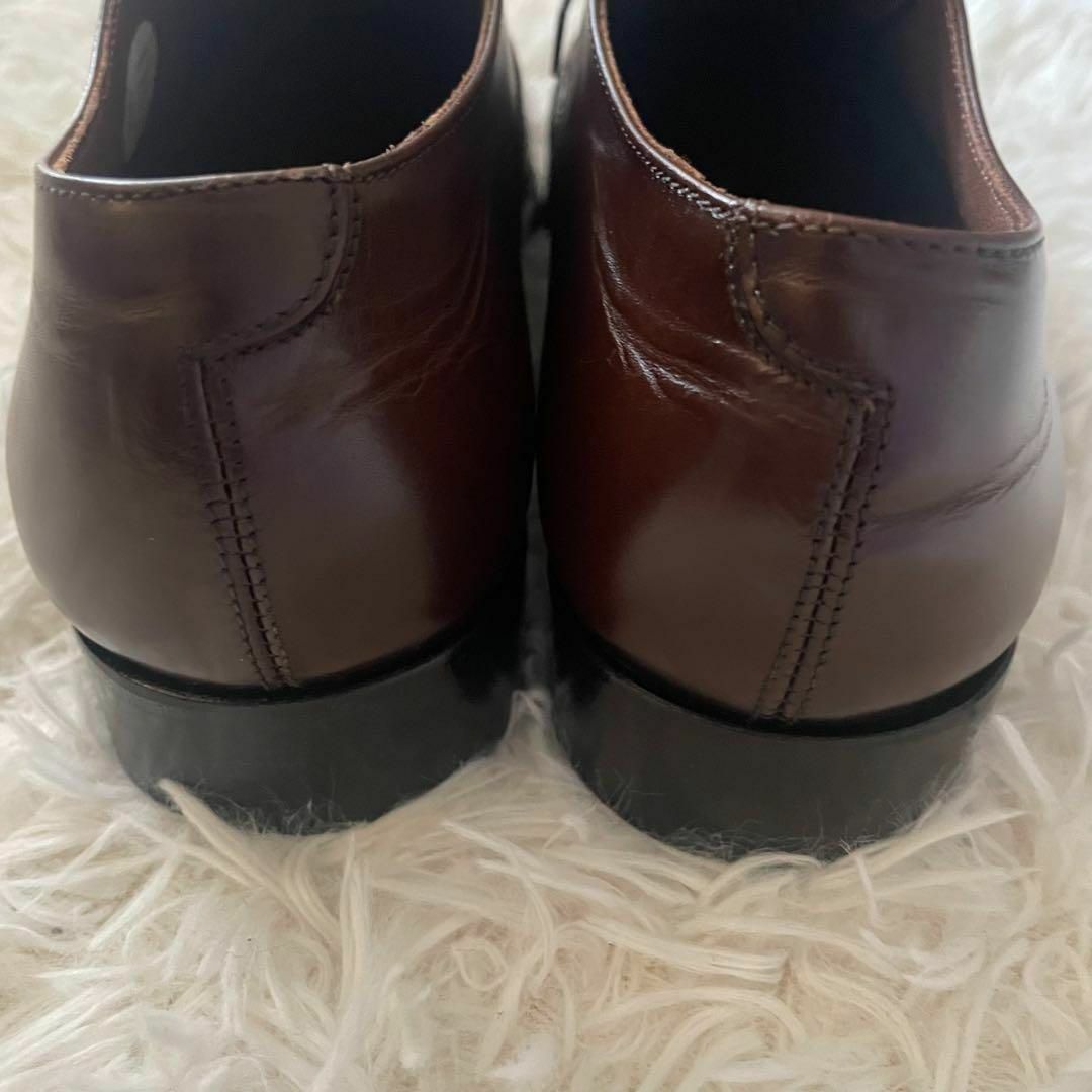 Amber(アンバー)のAMBUR アンバー　革靴　ブラウン　プレーントゥ  25.5cm メンズの靴/シューズ(ドレス/ビジネス)の商品写真