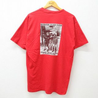 L★古着 半袖 ビンテージ Tシャツ メンズ 00年代 00s テキサスA&M大学 コットン クルーネック 赤 レッド 23jul07 中古(Tシャツ/カットソー(半袖/袖なし))