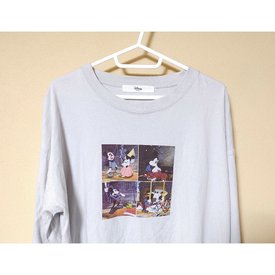 Disney(ディズニー)のDisney＊Tシャツ・長袖・サイズＦ＊プリント・トップス・レディース＊美濃屋 レディースのトップス(Tシャツ(長袖/七分))の商品写真