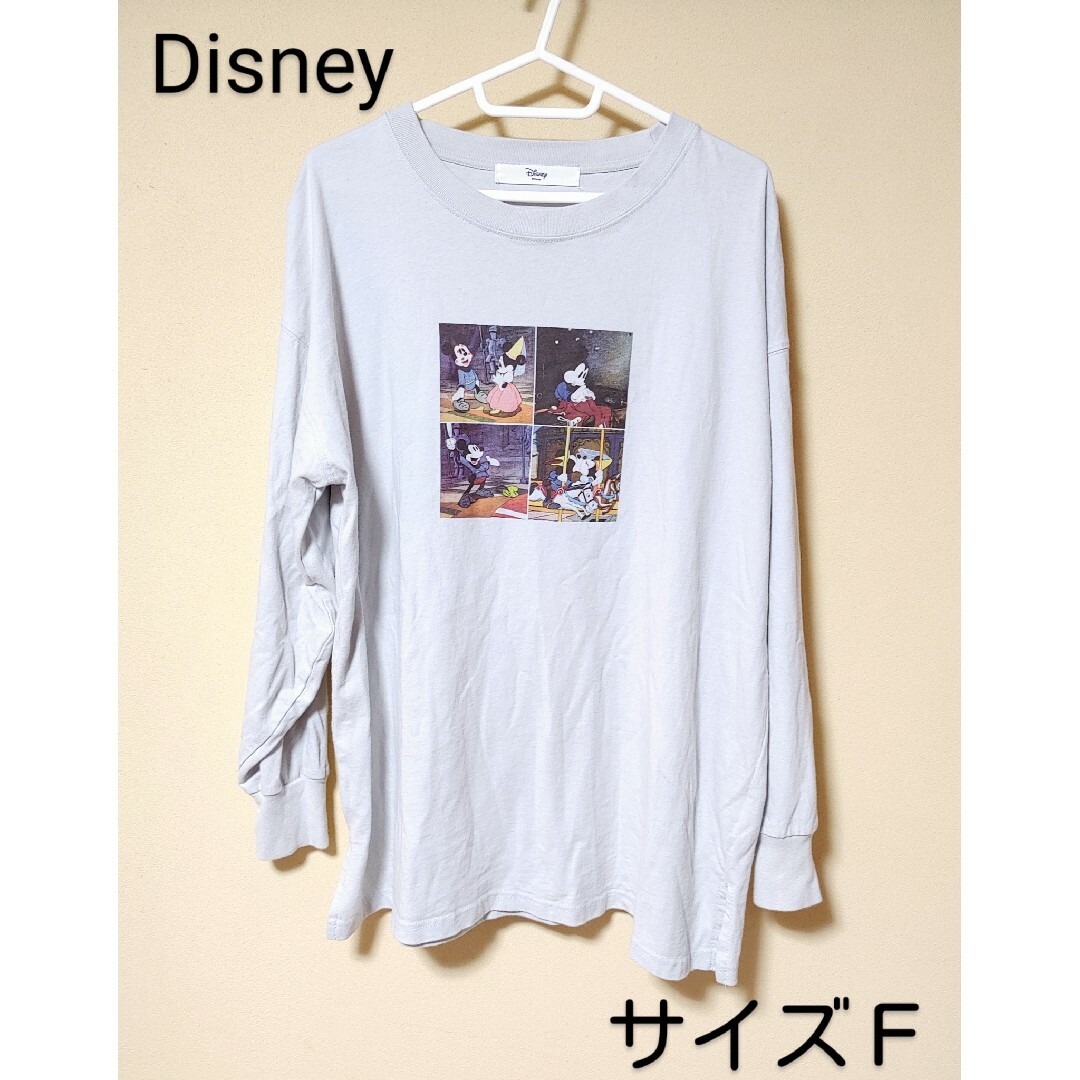 Disney(ディズニー)のDisney＊Tシャツ・長袖・サイズＦ＊プリント・トップス・レディース＊美濃屋 レディースのトップス(Tシャツ(長袖/七分))の商品写真