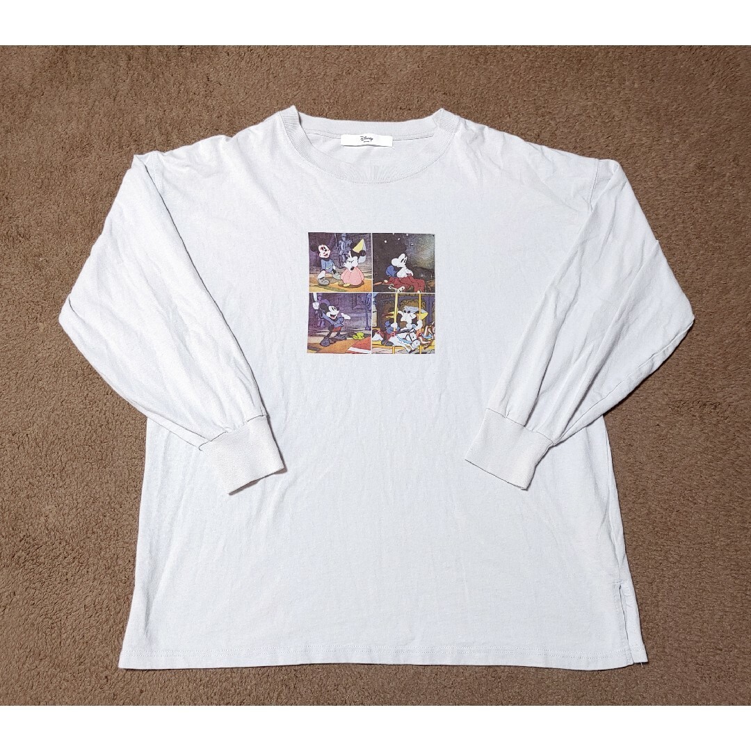 Disney(ディズニー)のDisney＊Tシャツ・長袖・サイズＦ＊プリント・トップス・レディース＊美濃屋 レディースのトップス(Tシャツ(長袖/七分))の商品写真